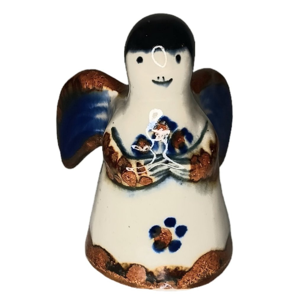Mexican Folkart Pottery Angel Figurine